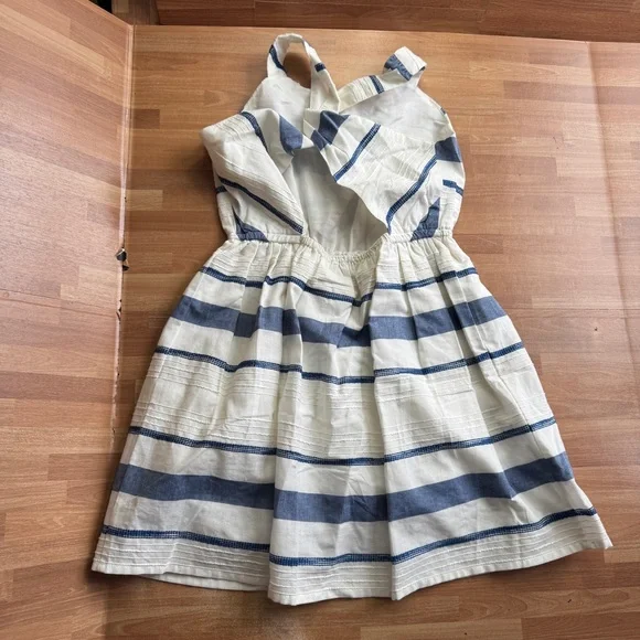 Mayoral summer  blue and white striped halter style size 10 nwt - Picture 6 of 11